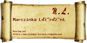 Marczinka Lóránt névjegykártya
