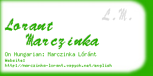 lorant marczinka business card